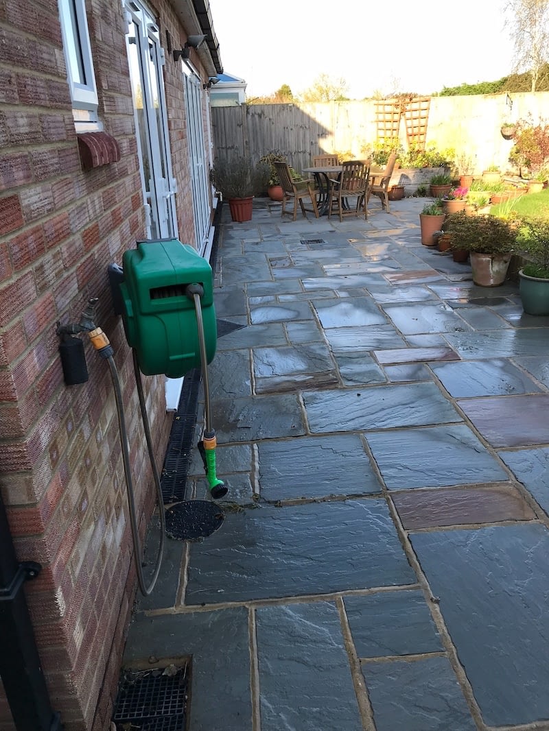 High pressure patio cleaning